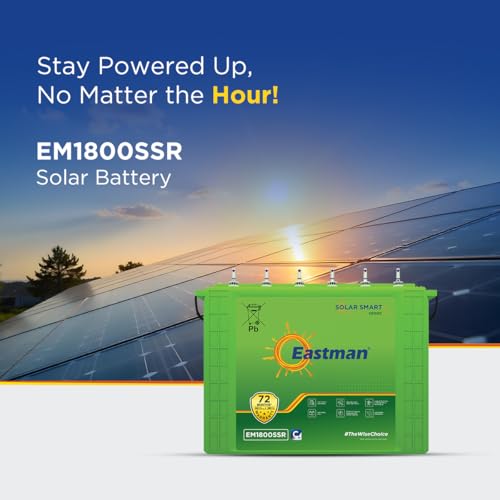 Image of Eastman EM1800SSR | Eastman 150Ah Smart Solar Battery | Warranty 72 (36+36) Months for Home & Office