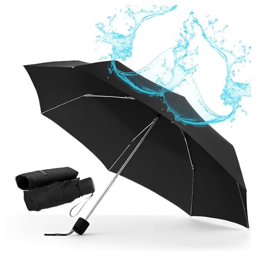 Genérico Paraguas | Paraguas Plegable | Para Llevar a Todas Partes | Pequeño y ligero | Color negro | Manual | Que no te Pille la Lluvia por Sorpresa.