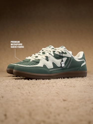 Image of The Souled Store Kanso V2: Men and Boys Low Top Sneakers | Premium Suede Trainer with Cushioned Insole, Retro Gum Outsole & Lace-Up Closure