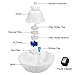 iPettie Tritone Ceramic Cat Water Fountain, Heavy-Duty Waterer for Pets, 2.1 Liters / 2.2 Quart Filtered Water Purifier with Replacement Filters and Foam, White