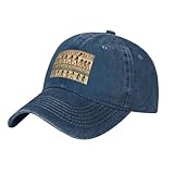 gorras antiguas Gorra de béisbol azul marino para adultos WHJSSF para mujeres en el antiguo Egipto. Material del producto: 100% algodón (mezclilla lavada). La tela es de grosor moderado y el cuerpo del sombrero está hecho de una sola capa de tela.