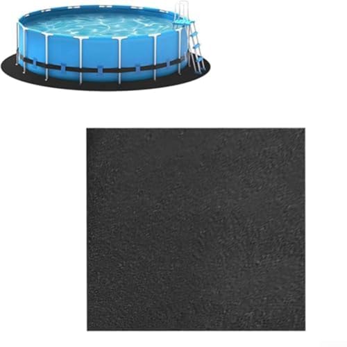 Shophubio Rivestimento quadrato per piscine fuori terra, tessuto non tessuto da 260 g, nero, 1,5 m x 1,5 m a 2 m, resistente ai raggi UV e alle perdite (quadrato 1,5 x 2 m)