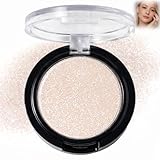 Single Shimmer Eyeshadow Pressed Powder – Soft Champagne Glow with Fine Sparkle, Buildable Radiance for Natural and Evening Eye Makeup, Lightweight Blendable Texture in Compact Case