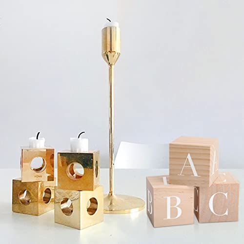 Tosnail 6 Pack 3 Inches Unifinished Wooden Cubes Wooden Blocks - Great For Crafts Making #TOP3