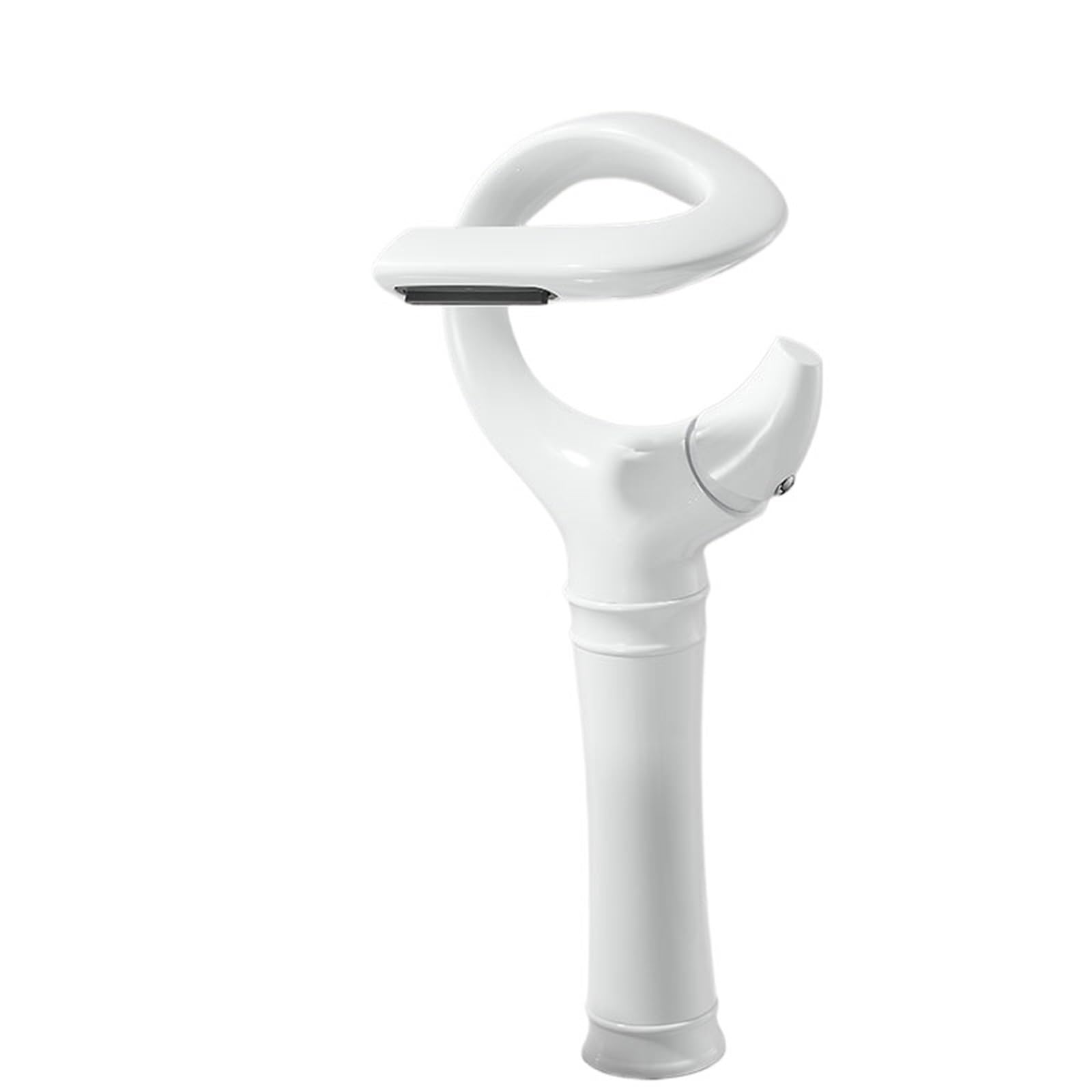 Lyvqzpwlr White Tall Bathroom Basin Pillar Taps, Basin Faucet Brass Waterfall Hot Cold Water Mixer Tap 1 Handle Multicolor Bathroom Kitchen(White Tall)
