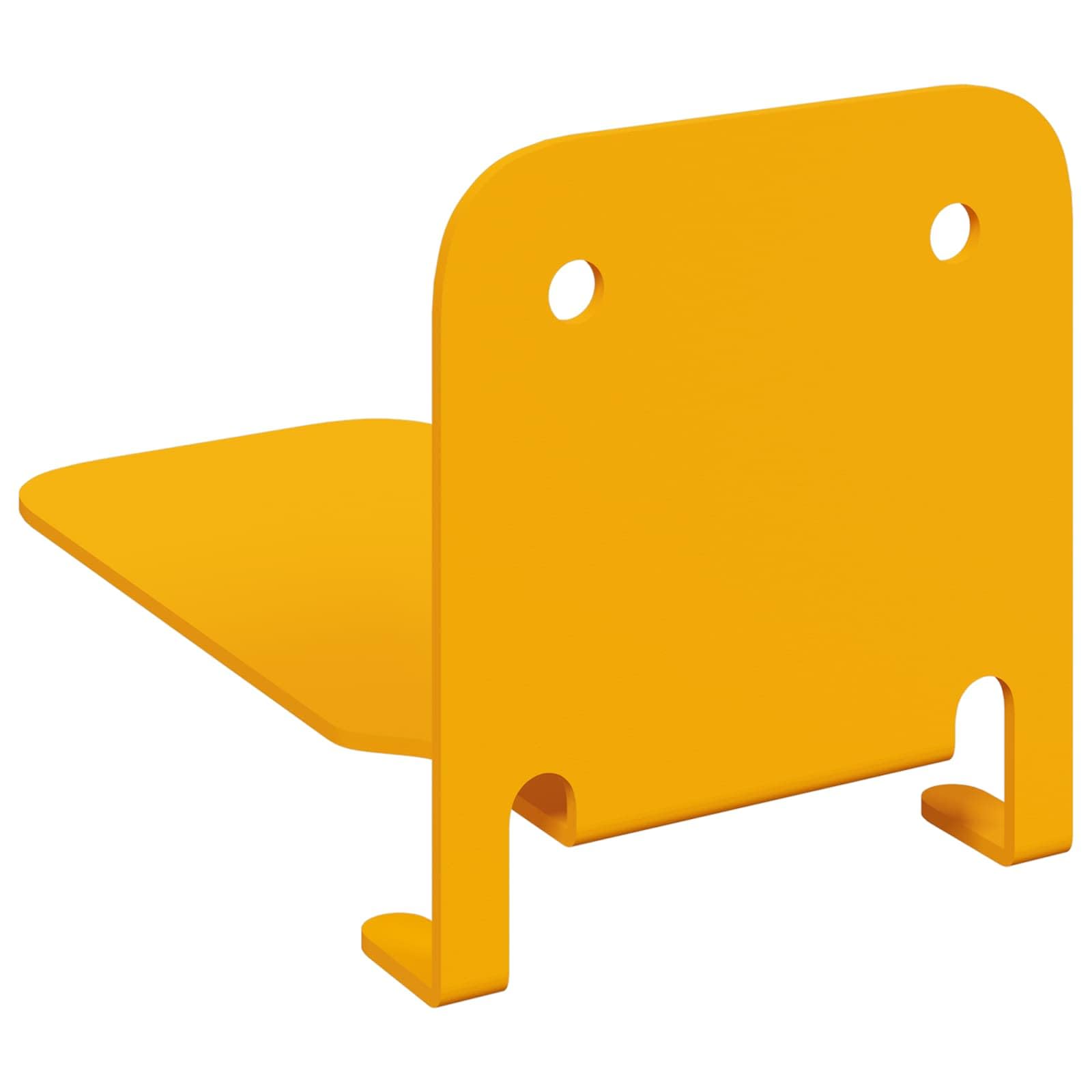 Regał wiszący musztardowo-żółty, 8 szt., 6 x 10,8 x 6,6 cm, regał ścienny, metalowy z podwyższoną krawędzią, zajmuje mało miejsca i wszechstronny, do salonu, kuchni, biura, sypialni