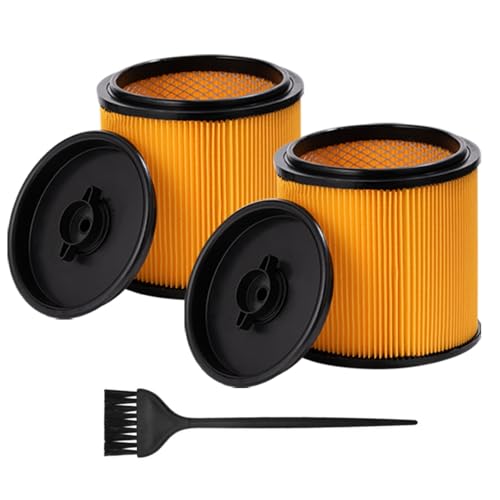 Replacement Standard Cartridge Filter & Retainer for Vacmaster VCFS Filters Compatible with Vacmaster Hart Shop Vac 5 to 20 Gallon wet Dry Vacs 2 Pack