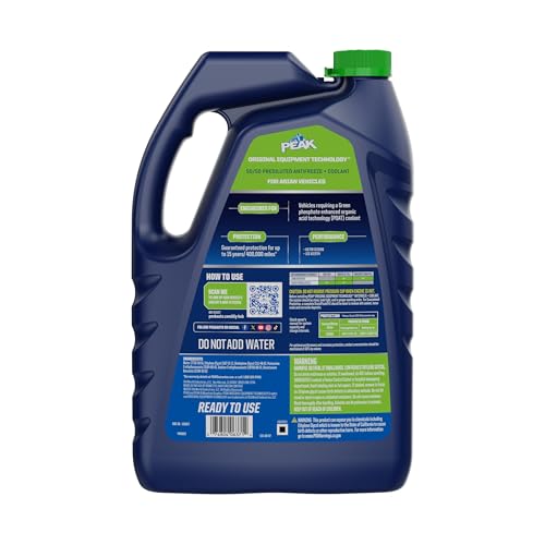 Image of PEAK OET Extended Life Green 50 /50 Prediluted Antifreeze /Coolant for Asian Vehicles, 1 Gal.