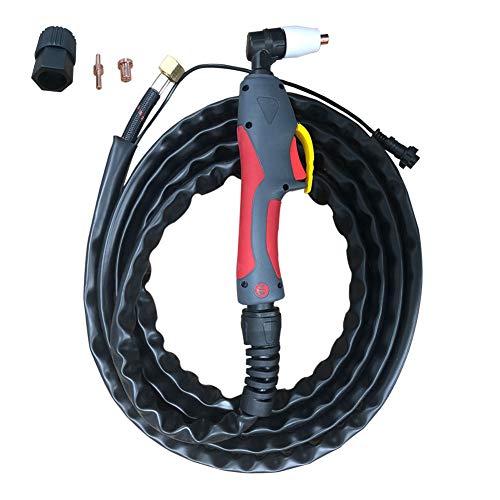 Black Friday - 50% OFF Cuwiny Plasma Cutter torch, PT-31 Air Plasma Cutting Gun with M161.5 Brass Screw 2 pins Connectors, Duty Cycle 60%, work with ESAB/L-TEC PT-31 JG-40 WSD-LG40 CUT50 and most Plasma Cutting machine