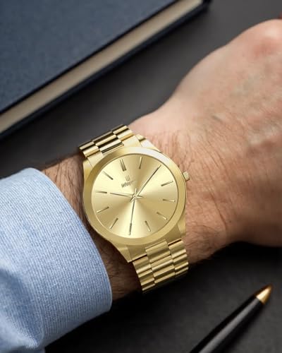Image of Mens Watch,Minimalist Fashion Watches for Men Waterproof Quartz Watch Business Dress Men's Stainless Steel Watch -Best Gift for Mens