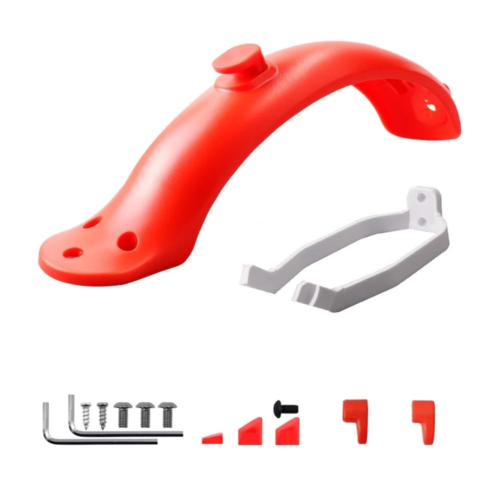 YTQMoreBNZ Electric Scooter Red Front Fender, Rear Fender, Non-slip Fender, Electric Scooter Accessories, For Millet M365(Rouge)