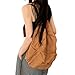 GAMLFL Light Brown Canvas Backpack for Women & Men Retro Aesthetic Rucksack Basic Backpack for High School/College Students Travel Laptop Bag