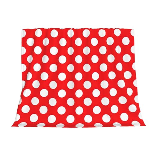 Couverture flanelle pois mignons 152x127 cm légère