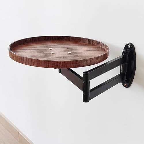 Table pliante murale et ronde - Petit bureau télescopique et amovible