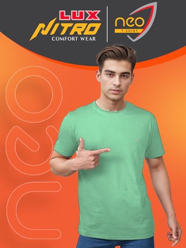 Image of Lux Nitro Cotton Round Neck T-Shirt for Men | Half Sleeve | Regular Fit | Comfortable Everyday Casual Wear