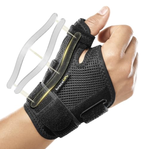 BraceUP Daumenschiene Stützung Bandage mit Schienen für Arthritis Karpaltunnel und Verstauchungen