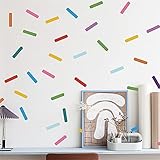 ROFARSO 147 Colorful Sprinkle Confetti Wall Decals Mini Peel and Stick Wall Stickers DIY Decoration