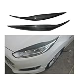 Car Headlights Eyebrows, ABS Carbon Fiber Look, Headlight Eyebrow Trim Compatible For Ford Fiesta MK8 ST 2013-2015