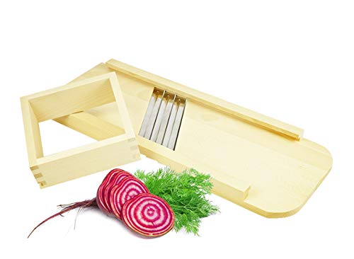 Cabbage slicer 57x19 cm Tray 3 Knife Vegetable Cucumber Slicer Beech Made in EU