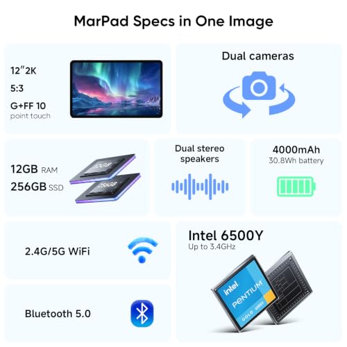 Image of Tablet PC, 12GB RAM 256GB SSD, 12 inch (2000 x 1200) IPS Touchscreen