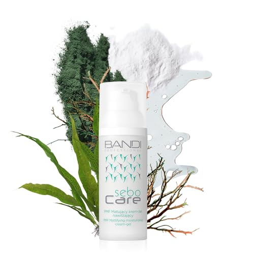 Bandi - Crema Gel Hidratante Matificante Para Piel Mixta y Grasa Antiimperfecciones no Comedogénica Alantoína Espirulina y Vitamina b3 Equilibrio Cutis Cuidado Facial Natural