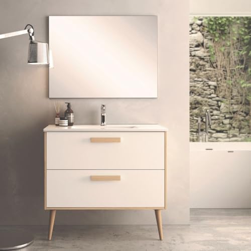 Indomita Mobile Bagno Nordic: Stile scandinavo Rovere e Bianco e funzionalità 80x45x80H