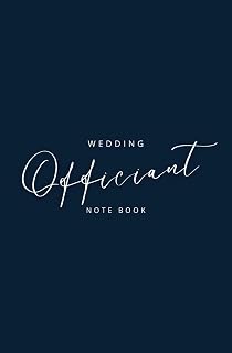 Wedding Officiant Notebook: Wedding Ceremony Book for Pastors, Preachers, Ministers Speeches, Sermons & Notes| Navy blue color | perfect size