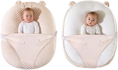 Barino 赤ちゃんの吐き戻し防止スロープ枕 赤ちゃんの横臥睡眠スロープパッド 新生児の授乳用品 授乳枕 (B)