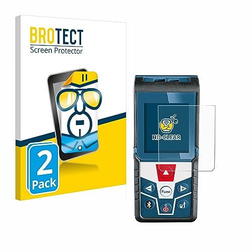 brotect Pellicola Protettiva per Bosch GLM 50 C Professional Protezione Schermo (2 Pezzi) [Trasparente, Anti-Impronte]