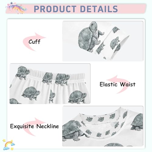 senya Stone Turtle Pajamas Set Long Sleeve Soft Cotton Sleepwear 2 Piece4