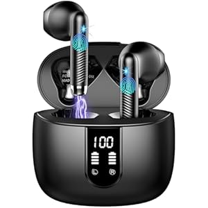 Drsaec Bluetooth 5.4 Kopfhörer, 6D Tiefer Bass In Ear Kopfhörer Kabellos Bluetooth 2026 Neu Kabellose Kopfhörer mit 4 ENC Mic, 56 Std Noise Cancelling Ear Buds, USB-C, IP7 Wasserdicht Sport Ohrhörer