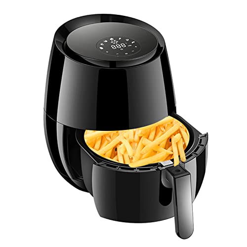 Freidora de aire pequeña tostadora multifuncional doméstica totalmente automática horno de 5,2 l sartén antiadherente de gran capacidad con pantalla táctil para cocinar de forma saludable y asar a la