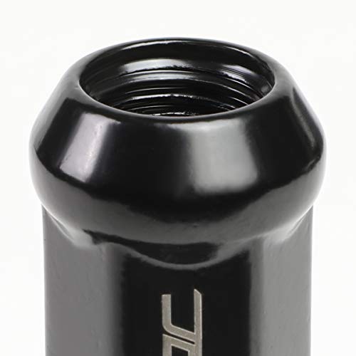 Image of DNA MOTORING LN-ZTL-9056-BK 24Pcs M14 x 1.5 23mm OD /112mm Height Close End Lug Nuts + Adapter, Black