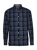 Tommy Hilfiger Herren Cordhemd Corduroy Check SF Shirt Carbon Navy/Bold Blue/Multi blau schwarz - XL