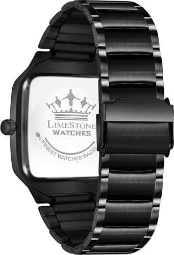 Image of LIMESTONE Classic Series Men Analog Watch - Stainless Steel Mesh Strap with Elegant Dial & Roman Numerals | Quartz Wristwatch for Casual & Formal Wear