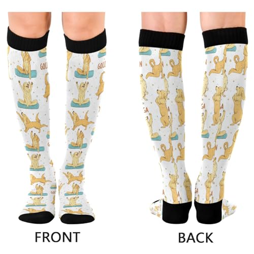 Image of Wusikd Blue Yellow Monster Trucks Compression Socks for Women and Men Circulation Long Socks for Athletic Running 1