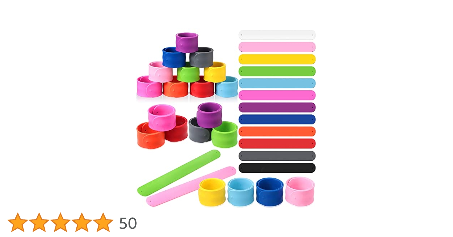 Amazon.co.jp: CHENGU 36ピース シリコン スラップブレスレット