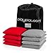 Premium Weather Resistant Duck Cloth Cornhole Bags - Set of 8 Bean Bags for Corn Hole Game - 4 Red & 4 Grey