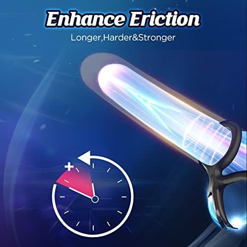 Silicone Penis Ring Cock Ring for Men, 3 in 1 Ultra Soft Stretchy Penis Rings for Erection Enhancing, Cock Ring Adult Sensory Toys Sex Toys for Men Women Couple, Enlargers Erect Support Ring by HBABY