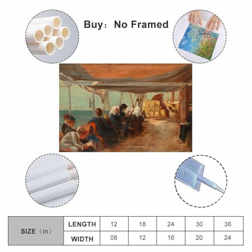 Passagers sur le pont tableaux décoratifs pour chambre unframe - 2