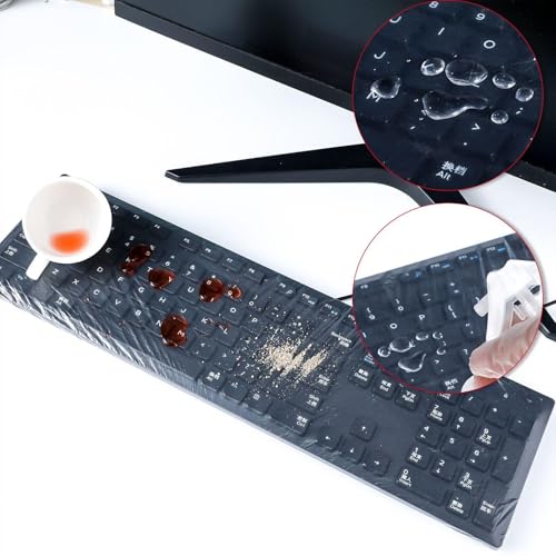 Protector universal desechable de teclado 60 piezas blanco miniatura 3