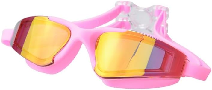 Electroplating Anti-fog Swimming Goggles Adult Flat Waterproof Silicone Diving