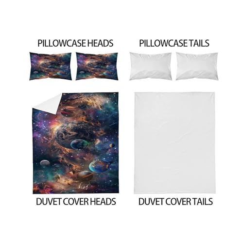 Parure décor de space theme le cadeau idéal avec housse couette 2 taies