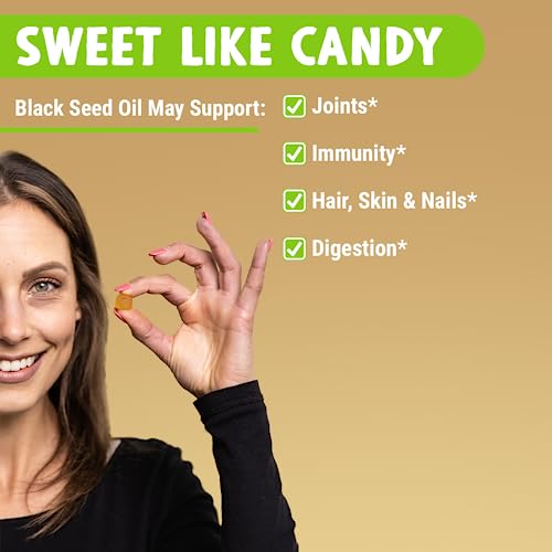 Maju's Black Seed Oil Gummies, World's 1St, 2.5X Per Bso Gummy, Cumin Nigella Sativa Oil, Cold-Pressed, Potent Formula With Cinnamon Extract, Tasty, 500Mg 90Ct #TOP3