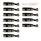Yuccer 12Pcs Pulsera Despedida de Soltera Accesorios 1x Novia 11x Equipo Novia Bachelorette Party Accessories