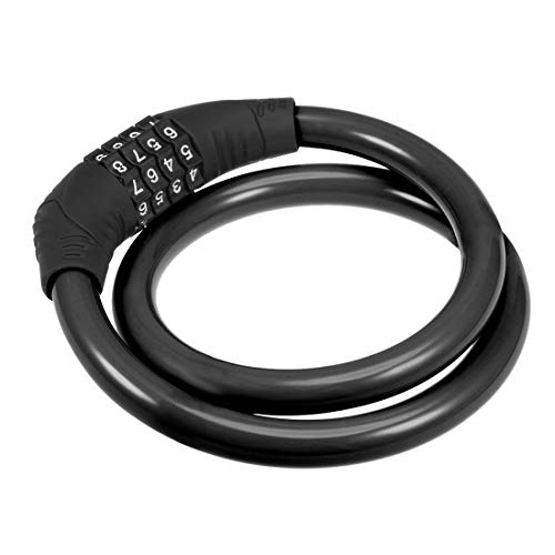 uxcell Bike Cable Lock, 4 Digit Resettable Combination Lock, Black, 2 Feet by uxcell - Image 5