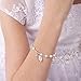 Precious Pieces Girl's Sterling Silver First Communion Gift Rosary Bracelet with White Cultured Pearl and Miraculous Medal (6-6.5