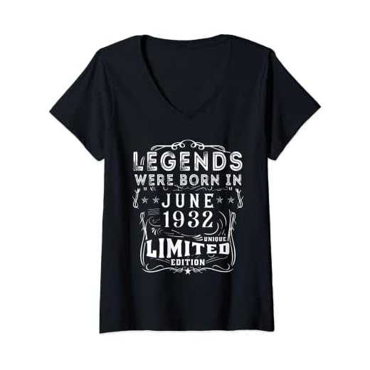 Mujer Cumpleaños Junio 1932 Edición Limitada Regalo Legend June Camiseta Cuello V
