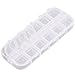 jinzefa 6 Pieces Nail Art Tool Jewelry Storage Box, 12 Compartments Plastic Rhinestone Organizer Container Case, Display Containers