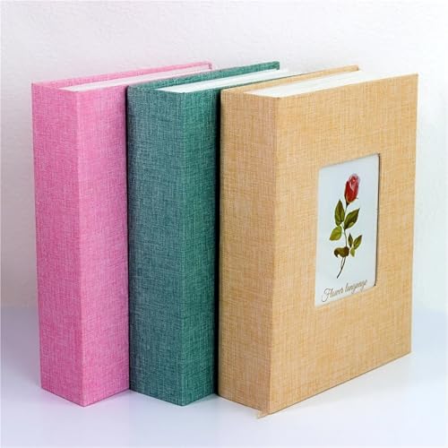 Álbum de fotos para bodas y viajes familiares con 200 fundas 10x15 en tela azul 4